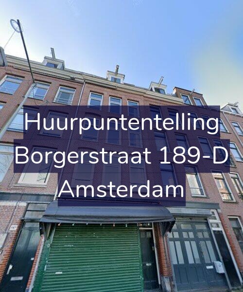 Foto gevel Huurpuntentelling voor Borgerstraat 189-D, Amsterdam