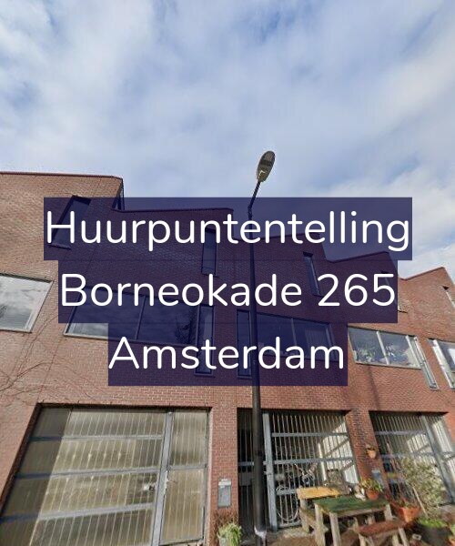 Foto gevel Huurpuntentelling voor Borneokade 265, Amsterdam