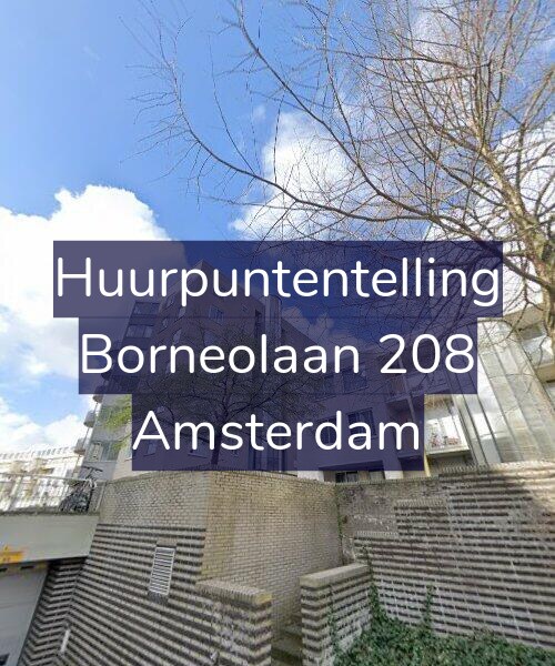Foto gevel Huurpuntentelling voor Borneolaan 208, Amsterdam