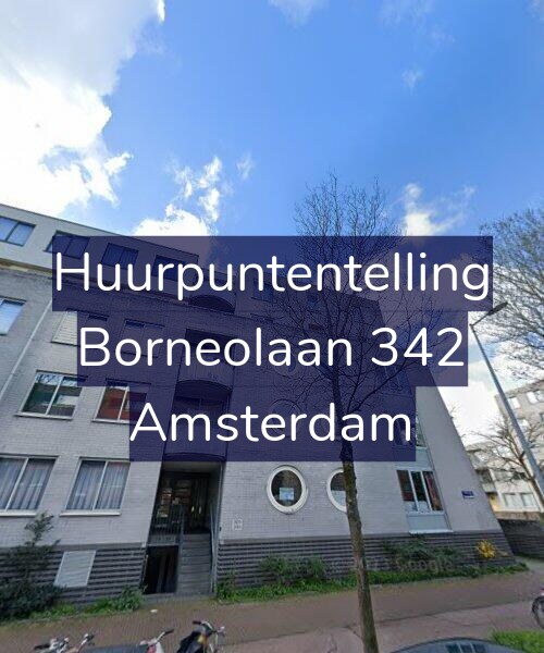 Foto gevel Huurpuntentelling voor Borneolaan 342, Amsterdam