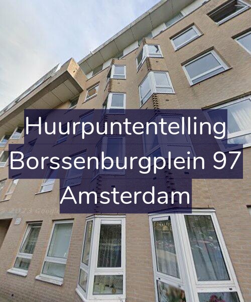 Foto gevel Huurpuntentelling voor Borssenburgplein 97, Amsterdam