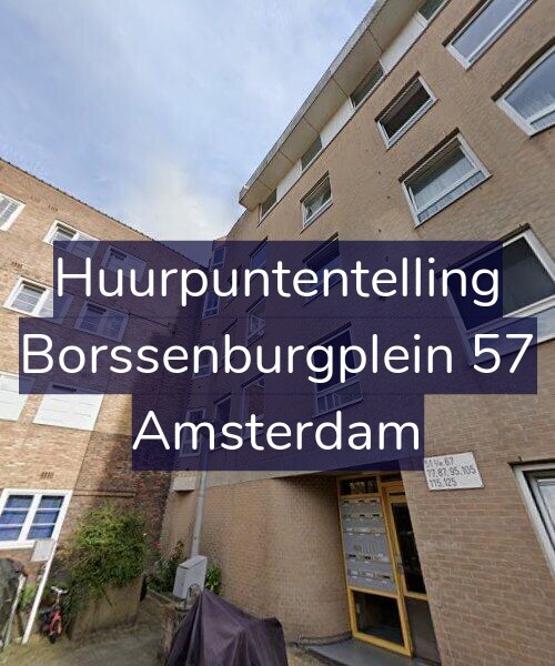 Foto gevel Huurpuntentelling voor Borssenburgplein 57, Amsterdam