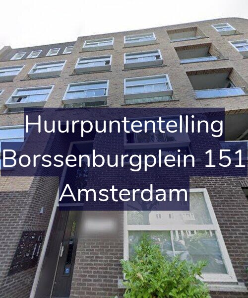 Foto gevel Huurpuntentelling voor Borssenburgplein 151, Amsterdam