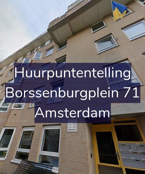Foto gevel Huurpuntentelling voor Borssenburgplein 71, Amsterdam