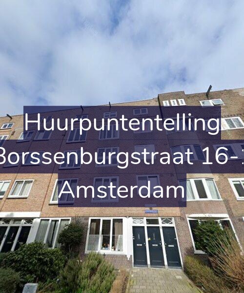 Foto gevel Huurpuntentelling voor Borssenburgstraat 16-1, Amsterdam