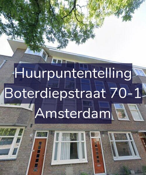 Foto gevel Huurpuntentelling voor Boterdiepstraat 70-1, Amsterdam