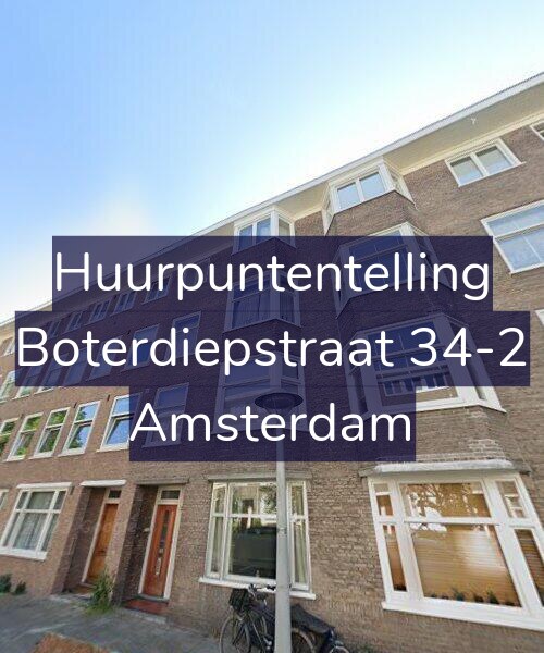 Foto gevel Huurpuntentelling voor Boterdiepstraat 34-2, Amsterdam