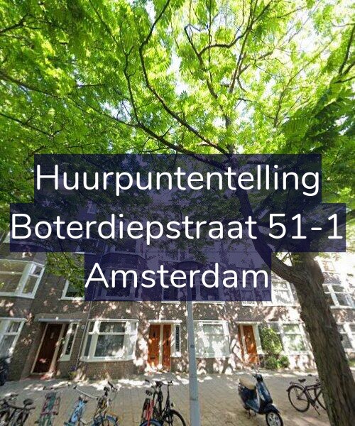Foto gevel Huurpuntentelling voor Boterdiepstraat 51-1, Amsterdam