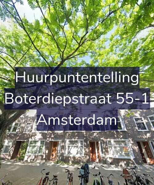 Foto gevel Huurpuntentelling voor Boterdiepstraat 55-1, Amsterdam