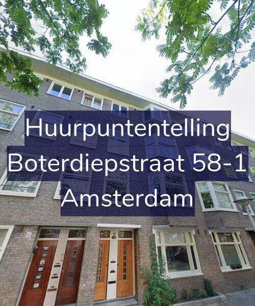Foto gevel Huurpuntentelling voor Boterdiepstraat 58-1, Amsterdam