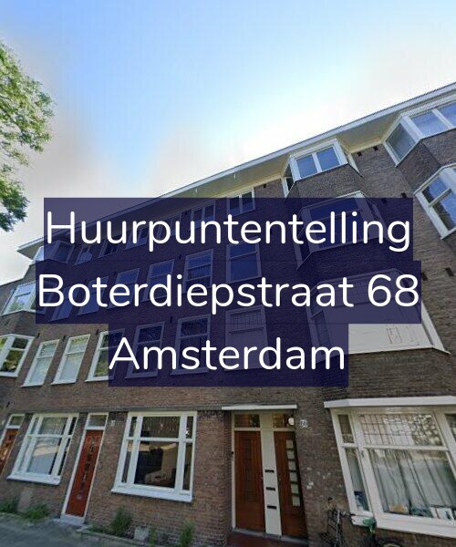 Foto gevel Huurpuntentelling voor Boterdiepstraat 68, Amsterdam