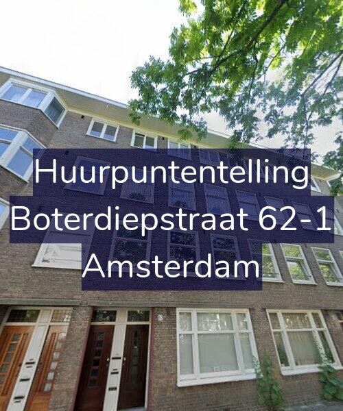 Foto gevel Huurpuntentelling voor Boterdiepstraat 62-1, Amsterdam