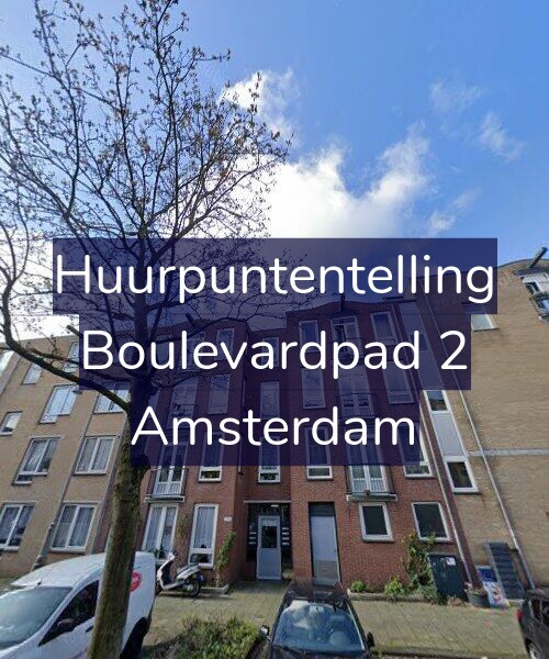 Foto gevel Huurpuntentelling voor Boulevardpad 2, Amsterdam