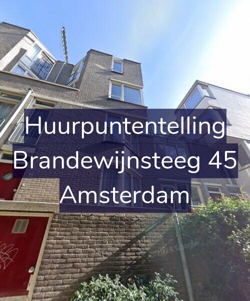 Foto gevel Huurpuntentelling voor Brandewijnsteeg 45, Amsterdam