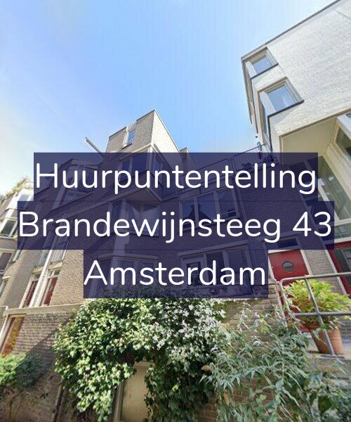 Foto gevel Huurpuntentelling voor Brandewijnsteeg 43, Amsterdam