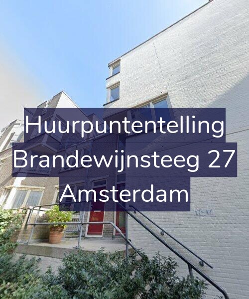 Foto gevel Huurpuntentelling voor Brandewijnsteeg 27, Amsterdam