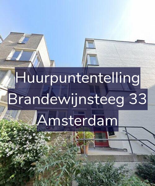 Foto gevel Huurpuntentelling voor Brandewijnsteeg 33, Amsterdam