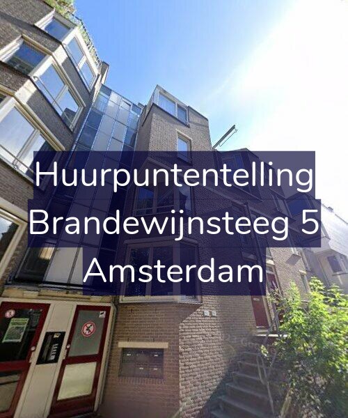 Foto gevel Huurpuntentelling voor Brandewijnsteeg 5, Amsterdam