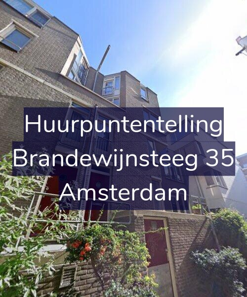 Foto gevel Huurpuntentelling voor Brandewijnsteeg 35, Amsterdam