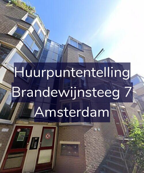 Foto gevel Huurpuntentelling voor Brandewijnsteeg 7, Amsterdam