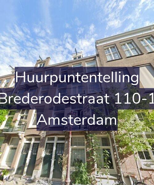 Foto gevel Huurpuntentelling voor Brederodestraat 110-1, Amsterdam
