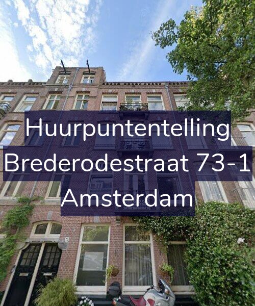 Foto gevel Huurpuntentelling voor Brederodestraat 73-1, Amsterdam