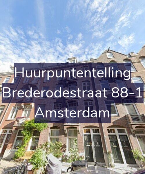 Foto gevel Huurpuntentelling voor Brederodestraat 88-1, Amsterdam