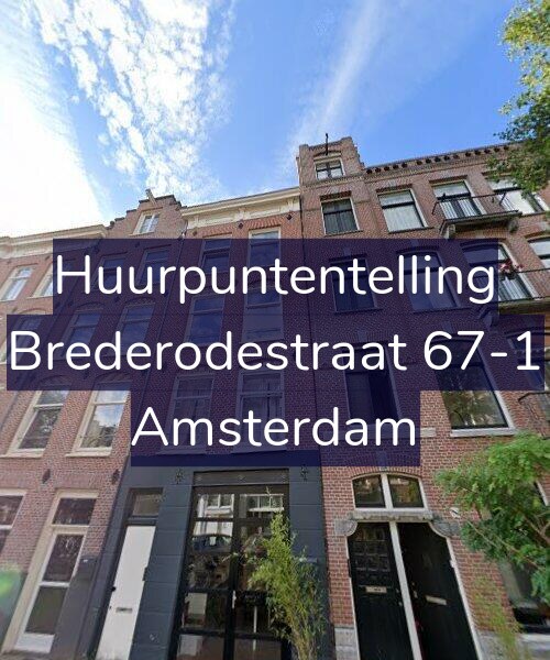 Foto gevel Huurpuntentelling voor Brederodestraat 67-1, Amsterdam