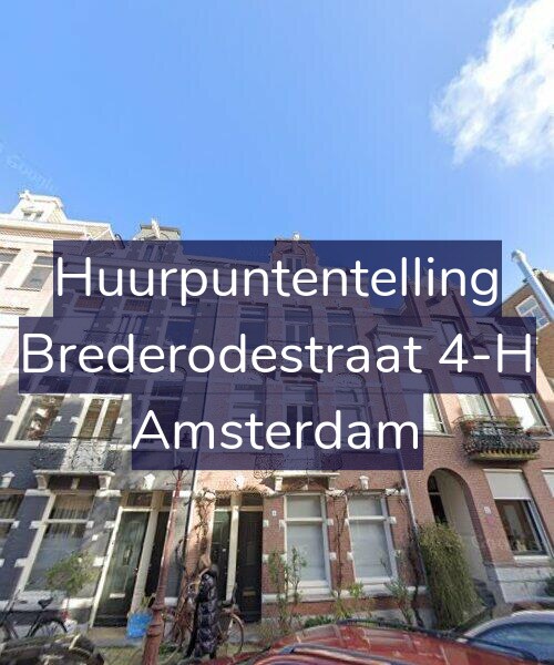 Foto gevel Huurpuntentelling voor Brederodestraat 4-H, Amsterdam