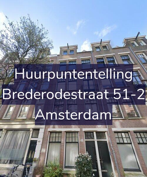 Foto gevel Huurpuntentelling voor Brederodestraat 51-2, Amsterdam