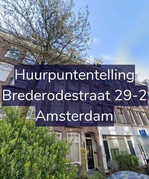Foto gevel Huurpuntentelling voor Brederodestraat 29-2, Amsterdam