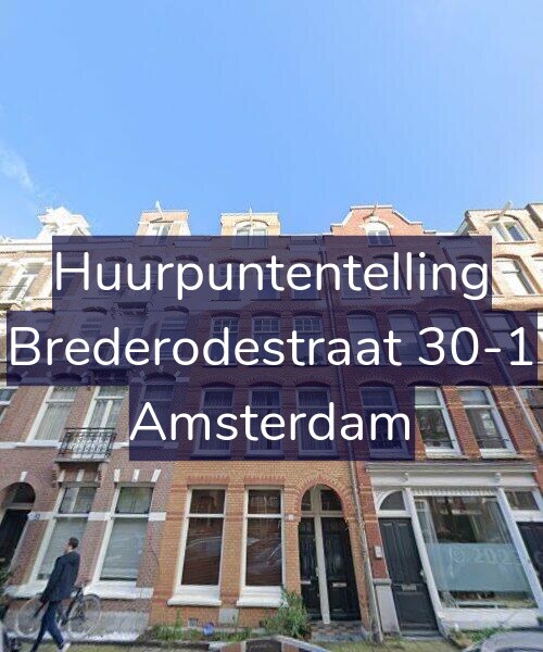 Foto gevel Huurpuntentelling voor Brederodestraat 30-1, Amsterdam