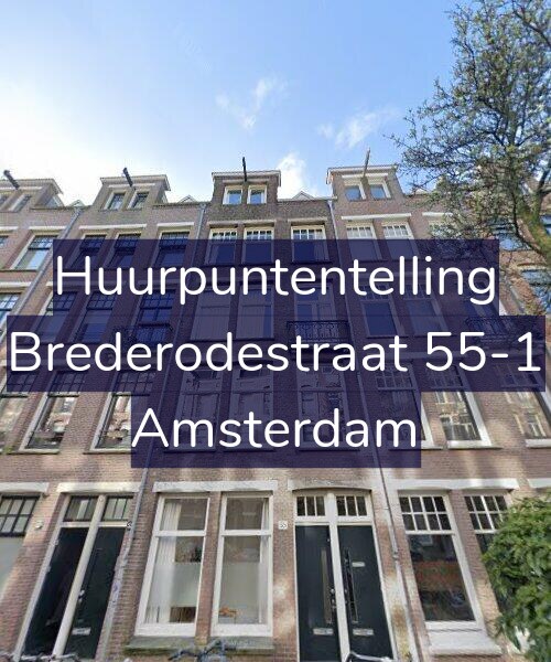 Foto gevel Huurpuntentelling voor Brederodestraat 55-1, Amsterdam