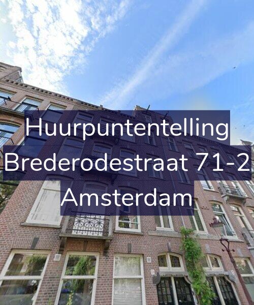 Foto gevel Huurpuntentelling voor Brederodestraat 71-2, Amsterdam