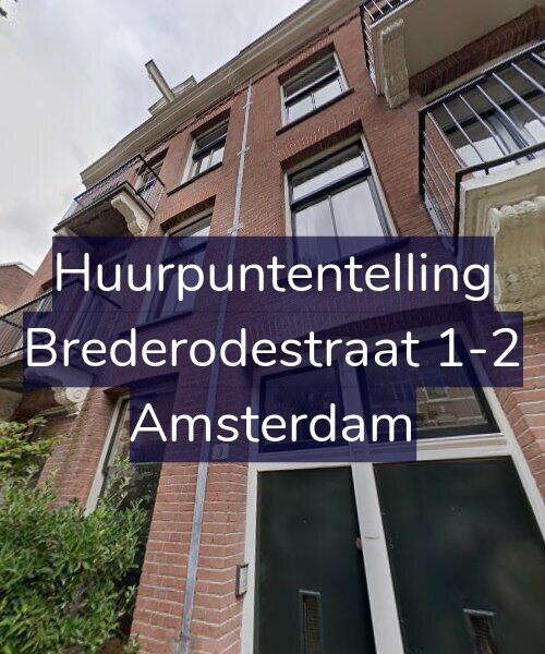 Foto gevel Huurpuntentelling voor Brederodestraat 1-2, Amsterdam