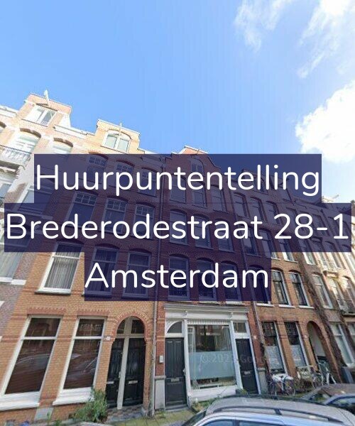 Foto gevel Huurpuntentelling voor Brederodestraat 28-1, Amsterdam