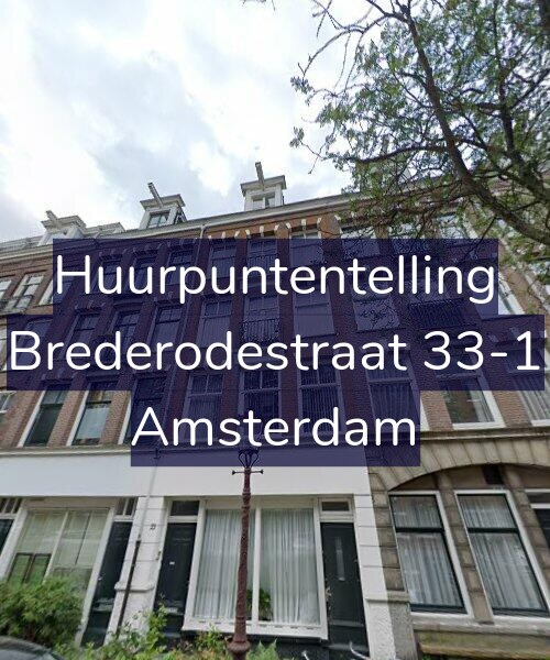 Foto gevel Huurpuntentelling voor Brederodestraat 33-1, Amsterdam