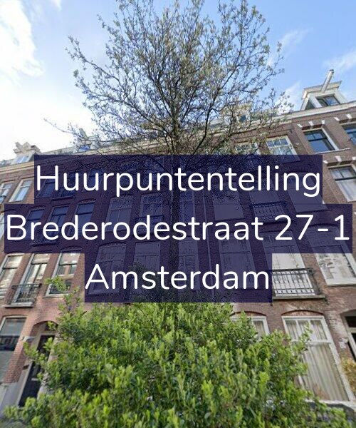 Foto gevel Huurpuntentelling voor Brederodestraat 27-1, Amsterdam