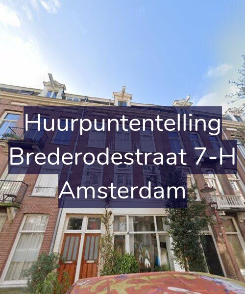 Foto gevel Huurpuntentelling voor Brederodestraat 7-H, Amsterdam