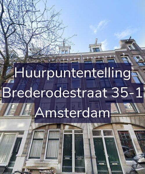 Foto gevel Huurpuntentelling voor Brederodestraat 35-1, Amsterdam