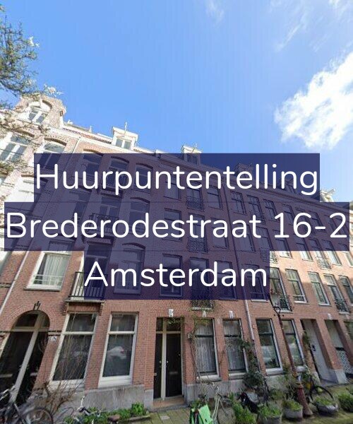 Foto gevel Huurpuntentelling voor Brederodestraat 16-2, Amsterdam
