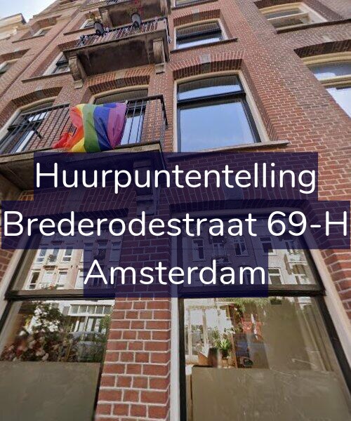 Foto gevel Huurpuntentelling voor Brederodestraat 69-H, Amsterdam