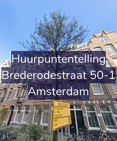 Foto gevel Huurpuntentelling voor Brederodestraat 50-1, Amsterdam