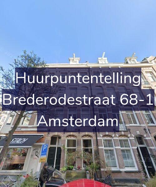 Foto gevel Huurpuntentelling voor Brederodestraat 68-1, Amsterdam