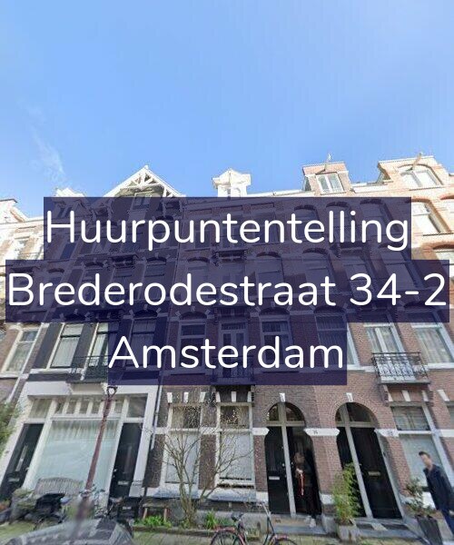 Foto gevel Huurpuntentelling voor Brederodestraat 34-2, Amsterdam