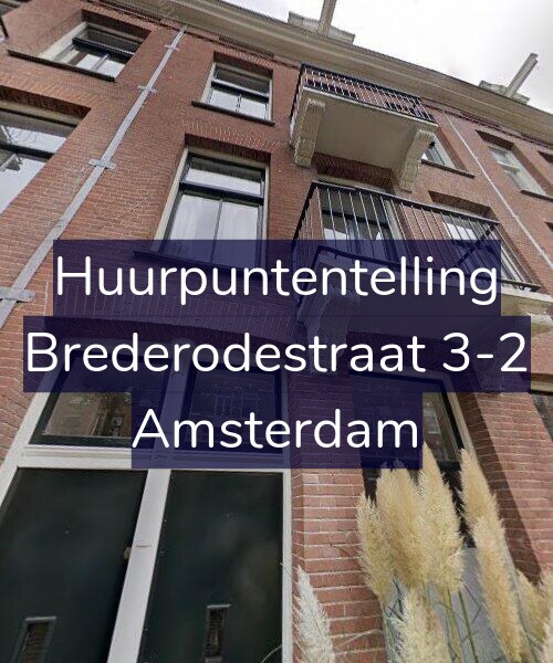 Foto gevel Huurpuntentelling voor Brederodestraat 3-2, Amsterdam