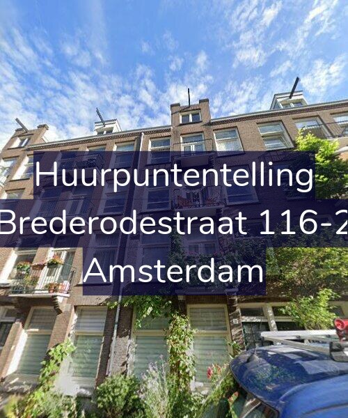 Foto gevel Huurpuntentelling voor Brederodestraat 116-2, Amsterdam
