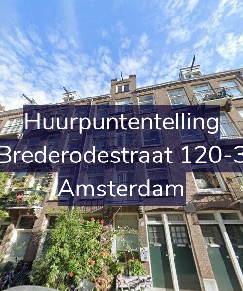 Foto gevel Huurpuntentelling voor Brederodestraat 120-3, Amsterdam