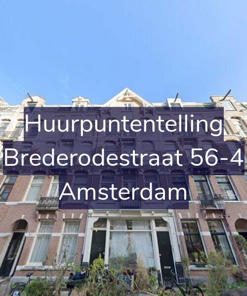 Foto gevel Huurpuntentelling voor Brederodestraat 56-4, Amsterdam