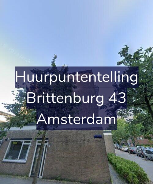 Foto gevel Huurpuntentelling voor Brittenburg 43, Amsterdam